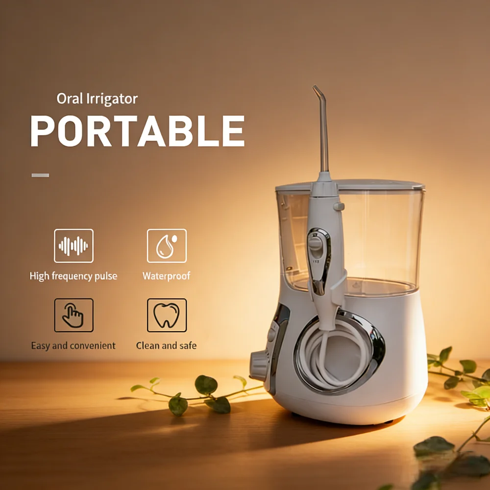 

Electric Countertop Water Flosser 10 Adjustable Modes 800ML Dental Oral Irrigator Deep Clean Teeth & Improve Oral Health