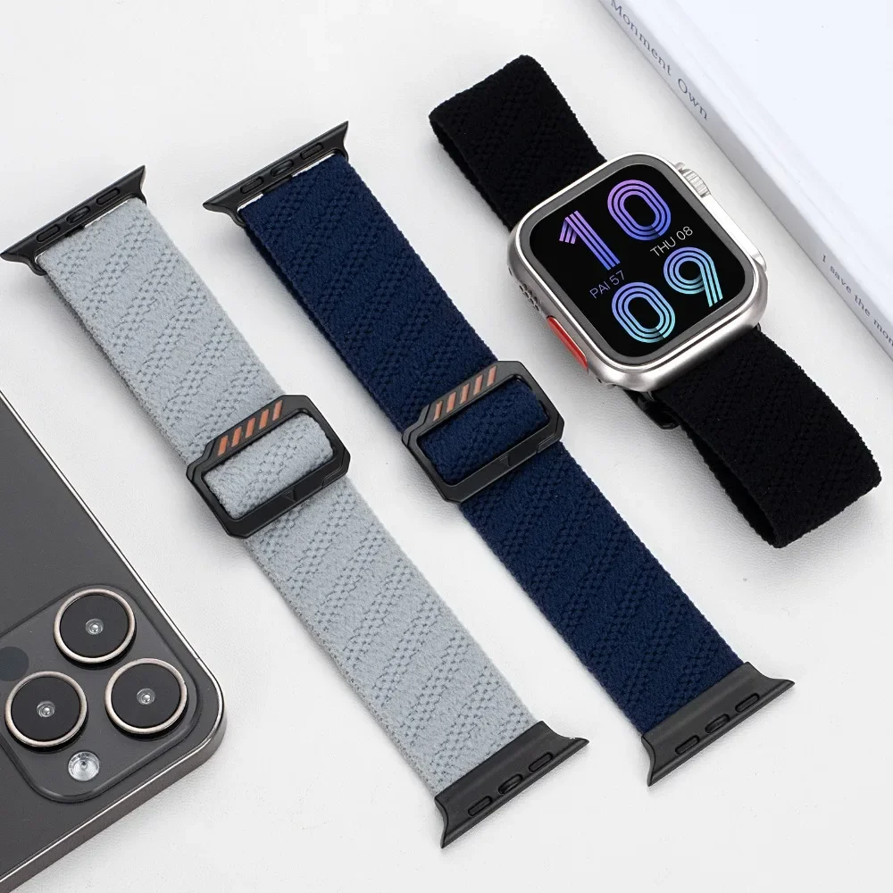Нейлоновый ремешок с петлей для Apple Watch Band 46 мм 45 мм 44 мм 42 мм 41 мм 40 мм 49 мм Браслет для Iwatch Series SE 10 9 8 7 6 5 Ultra Correa