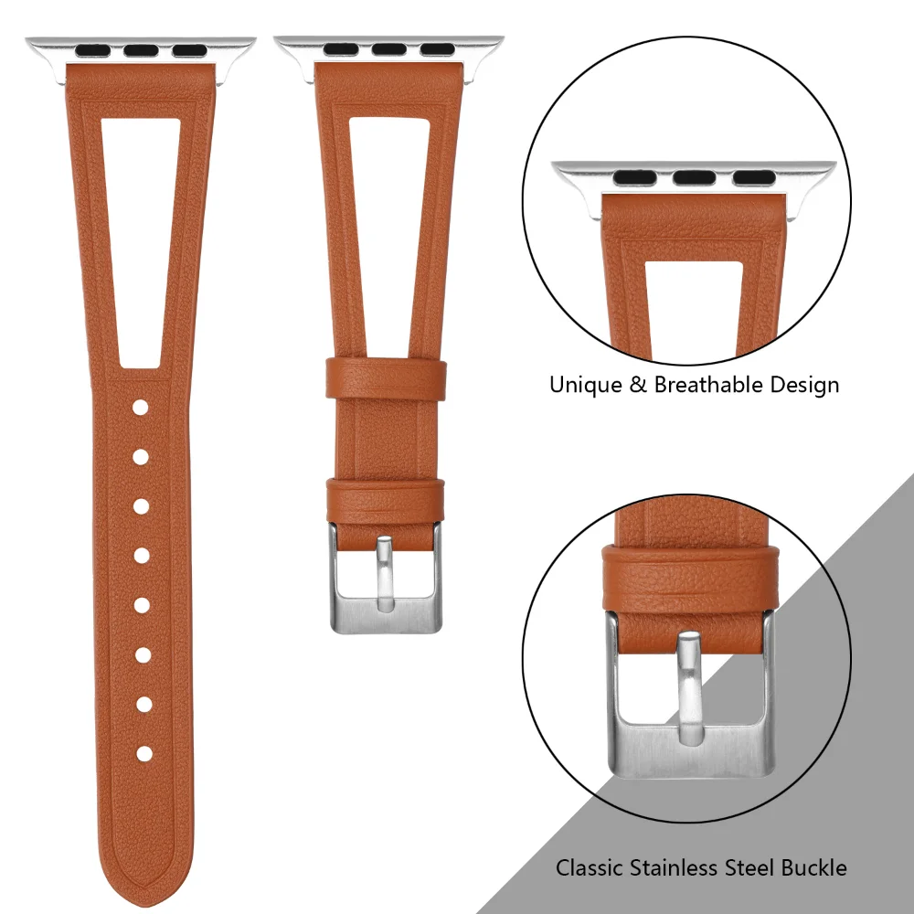 Leather Strap for Apple Watch Band 45mm 41mm 49mm 44mm 40mm 42mm 38mm Fashion Bracelet for iWatch Series Ultra 8 7 6 5 4 3 2 SE