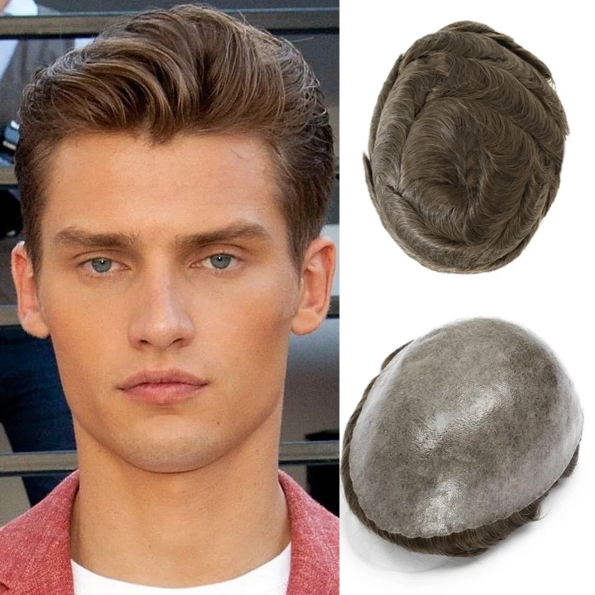 Hohe Dichte Gerade Toupet Haar Männer Langlebige Transparente Spitze Echthaar Systeme Ersatz Für Männer 8x10 Partys Verwenden perücke