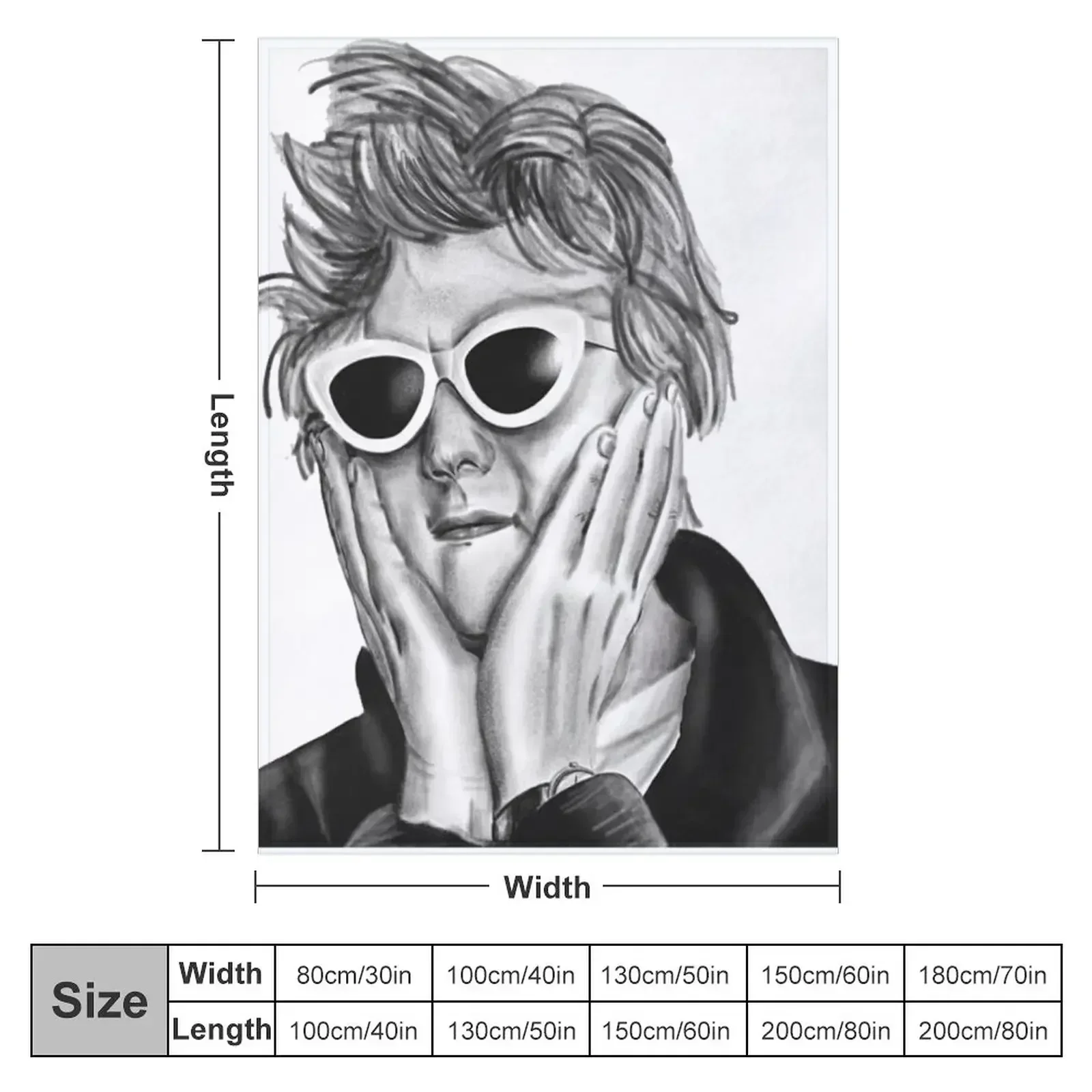 Lewis Capaldi hand drawn portrait Throw Blanket Weighted Luxury St Decorative Sofa Thermals For Travel Beach Sofas Blankets