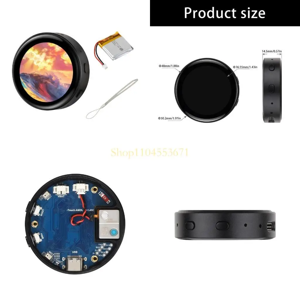 best-seller-143inch-iots-development-board-with-type-c-interfaces-and-battery-option