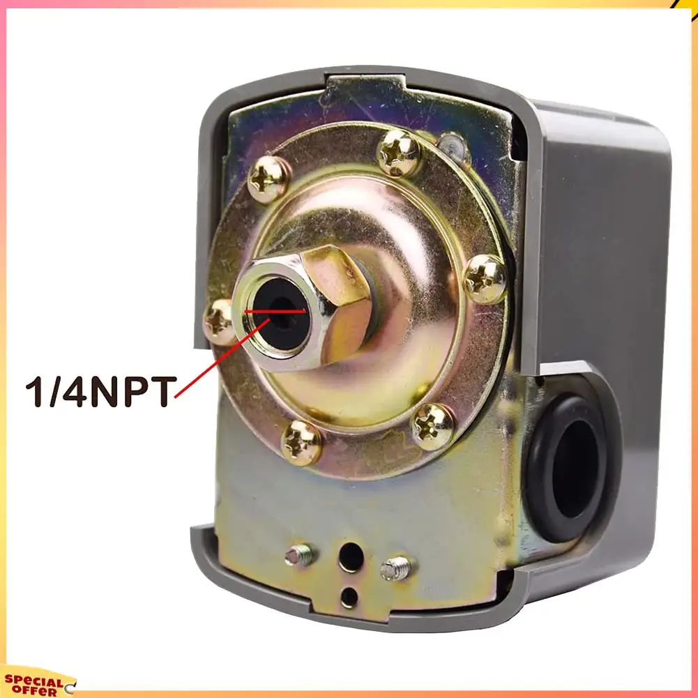 

ABFI 1 комплект 40-60 фунтов на квадратный дюйм переключатель давления воды регулируемый двойной пружинный стержень 110 В-230 В с уплотнительной лентой