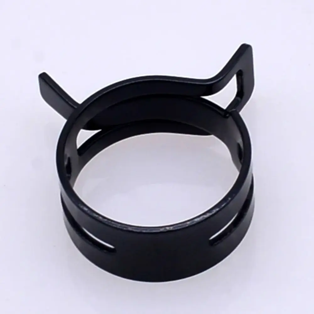 20Pcs/Lot Tube Clamp Spring Clips Durable 5mm-27mm Elastic Buckle Pipe Hoop for Fuel Oil Line Water Hose Pipe Black Fastener