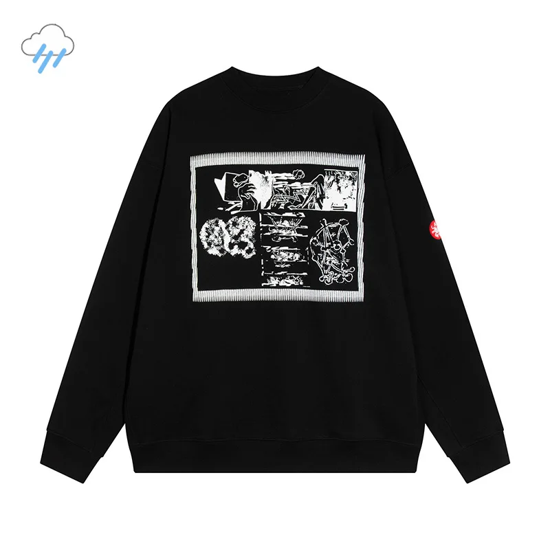 

Autumn Winter High Quality Cotton CAVEMPT Crewneck Pullovers Men Women 1:1 Tags Black CAVEMPT Sweatshirts Casual Fashion Hoodie