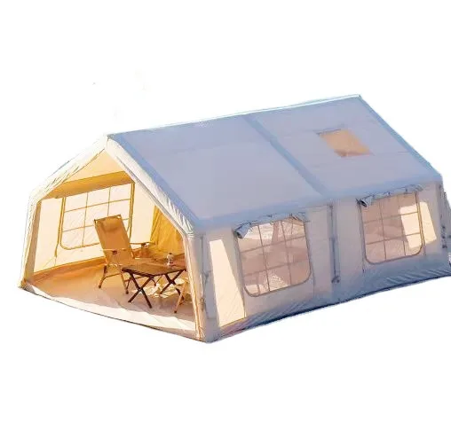 Outdoor Family Camping Waterproof Tent Newest 17.2 Large Two Rooms Removable Door Inflatable Tent