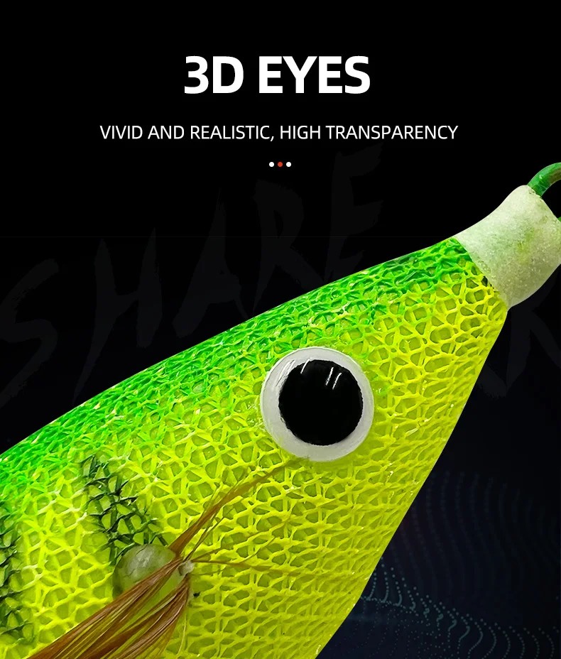 ShareShark 5/10 Stück Leuchtende Holz-Garnelen-Tintenfisch-Haken 10cm/10g Horizontale Garnelen-Angelköder Künstlicher Rundbauchköder – Detail 8