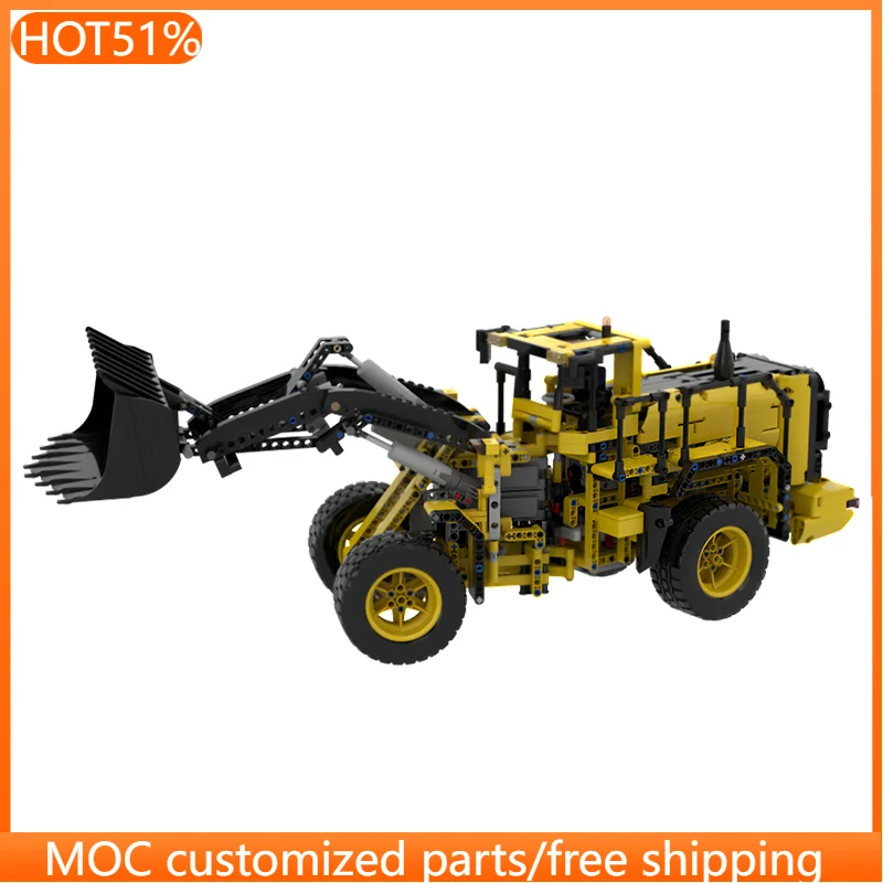 1672 PCS transport wheel loader MOC Customize Modular Building Block Technology Brick Popular Educational DIY Holiday Toy Gifts