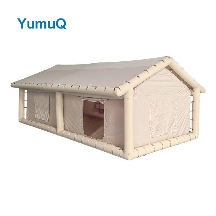 

YumuQ Outdoor Inflatable Camping Tent with Thickened 300D Oxford, Glamping Large Air House Tent for Camping PU5000mm