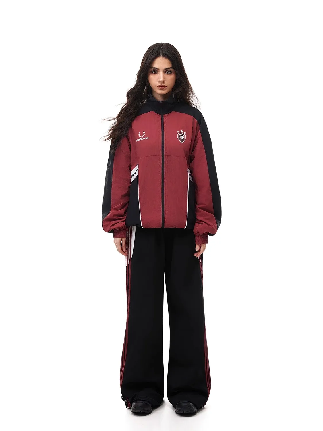 

Магазин FDR: Американская ретро-куртка в стиле пэчворк с цветными блоками, верхняя одежда, весенняя одежда для пар, топ с воротником-стойкой