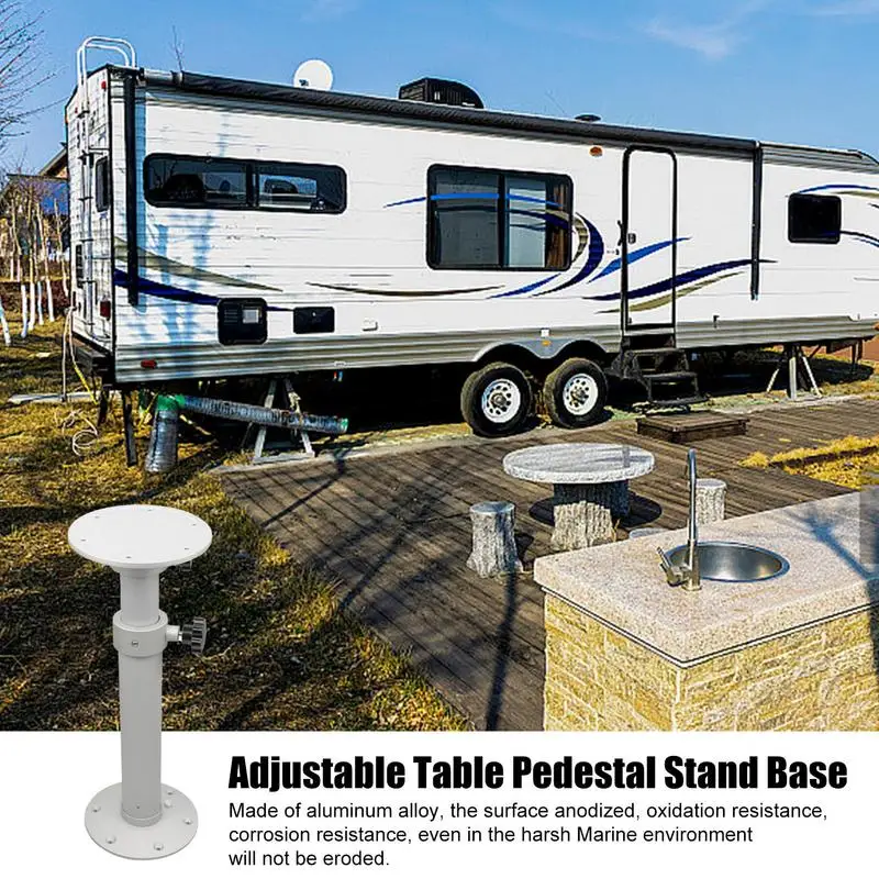 

Adjustable Boat Table Pedestal Rotatable Table Pedestal Stand Base Aluminum Alloy Table Base Stand Table Base Stand Leg