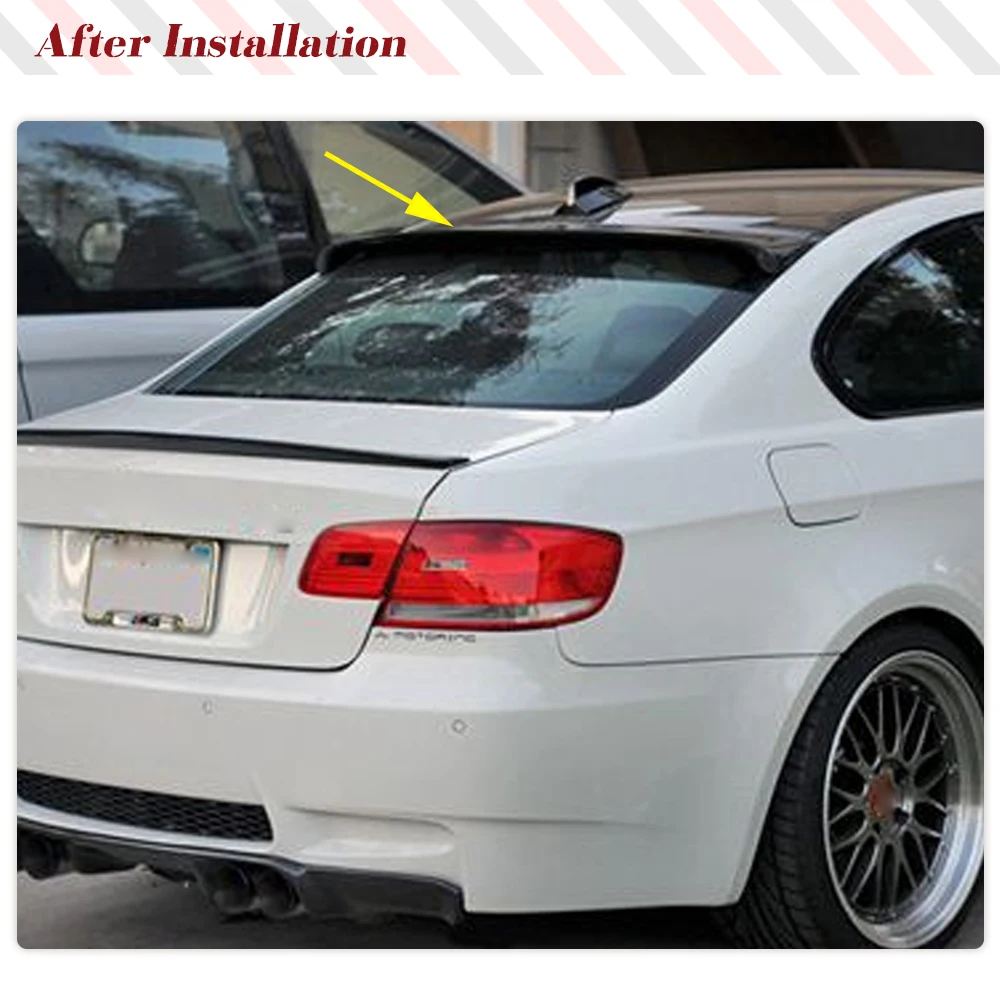Carbon Fiber Car Roof Spoiler Window Extention Lip Auto Wing for BMW 3 Series E92 Coupe 2007-2013 Car Rear Top Extension Spoiler