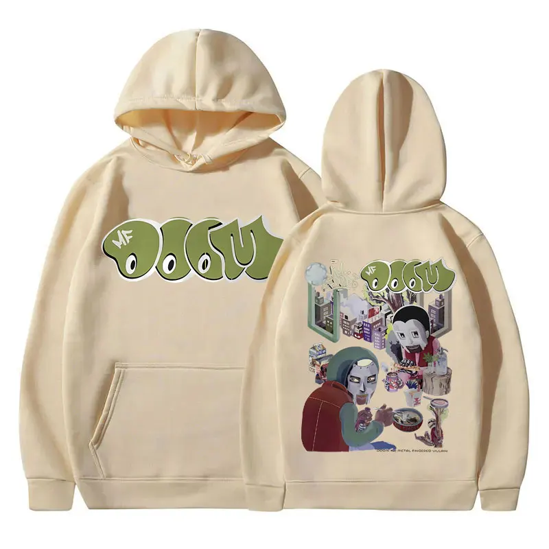 Geweldige Rapper Mf Doom Mm Food Grafische Hoodie Mannen Vrouwen Hiphop Mode Sweatshirt Met Capuchon Heren Casual Fleece Oversized Hoodies