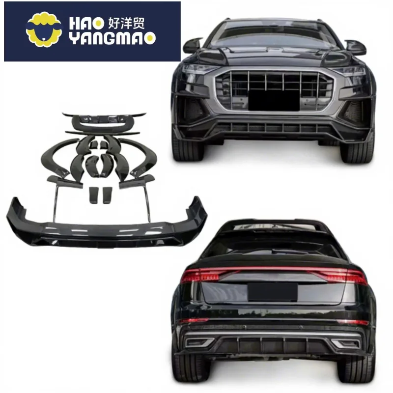 Suitable for Dry Carbon Fiber Material Body Kit AUDI Q8 2018-2022 Upgrade to SG Style Car Parts Front Lip Wheel Brow Rear Diffus