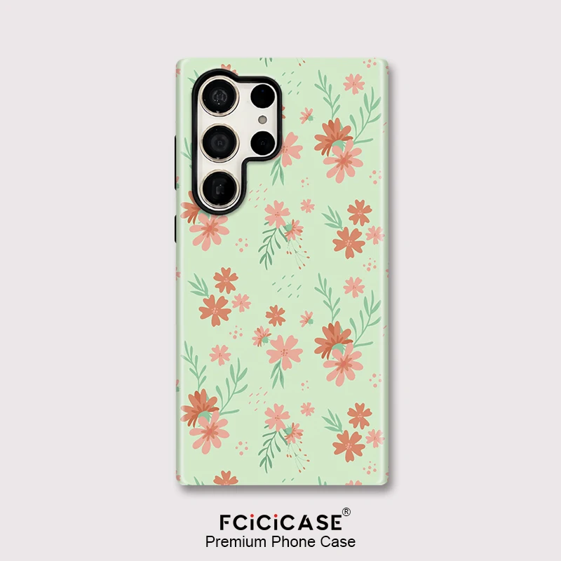 Fcicicase Protective Phone Case For Samsung Galaxy S25 S23 Ultra S24 Plus A16 A26 S20 FE A36 A56 Flower Floral Pattern Cover