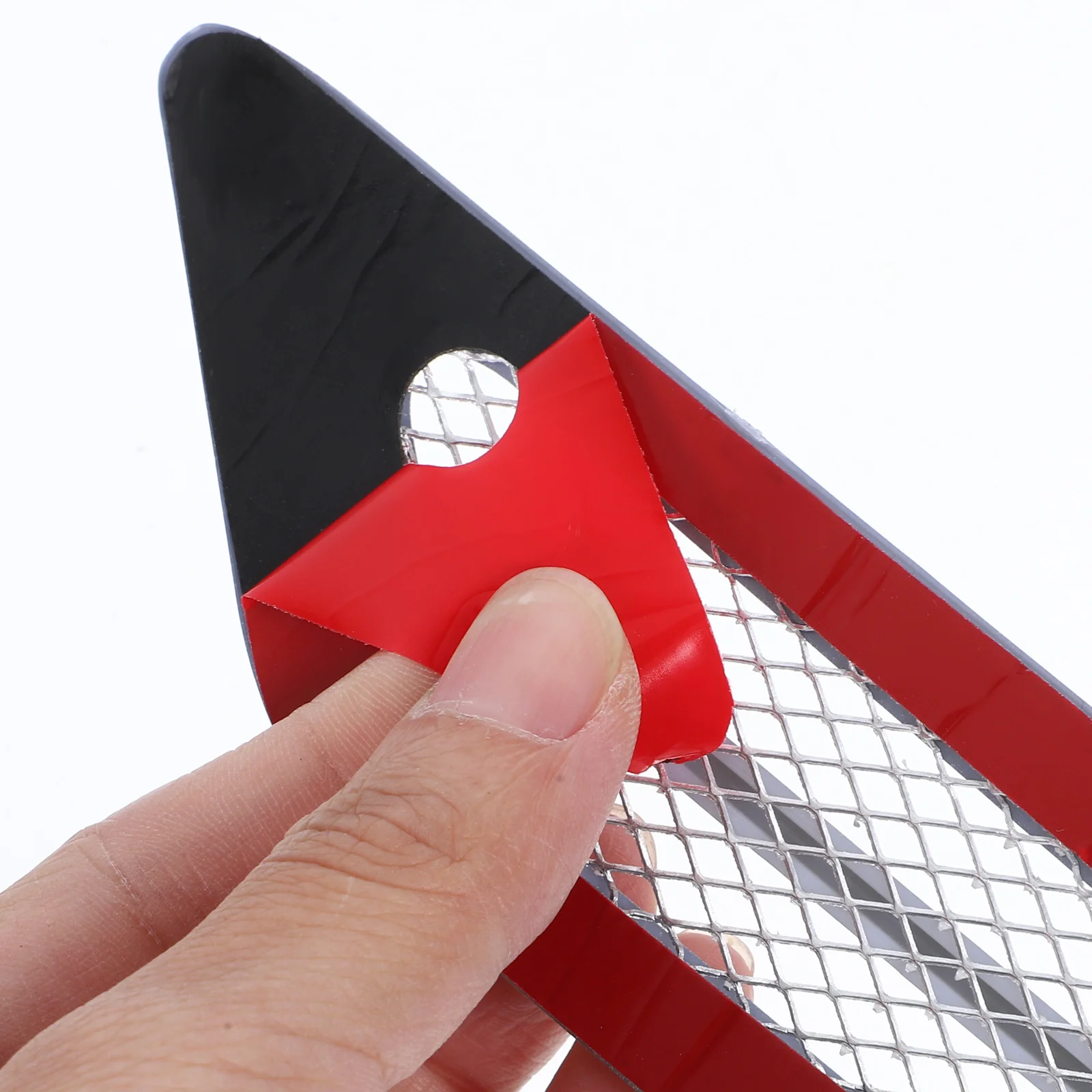 

2 Pcs Car Hood Trim Refit Vents Sticker Intake Silver
