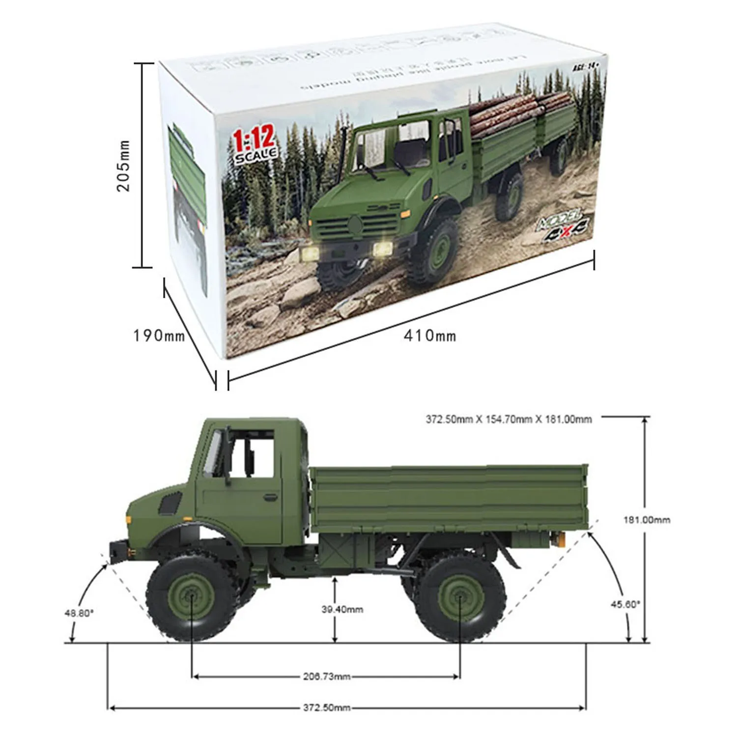 1/12 LDRC LDP06 RC Crawler Car Model 4×4 Off Road Vehicle Linear Speed Truck Remote Control Car 15KM/H Battery for Boys Toys