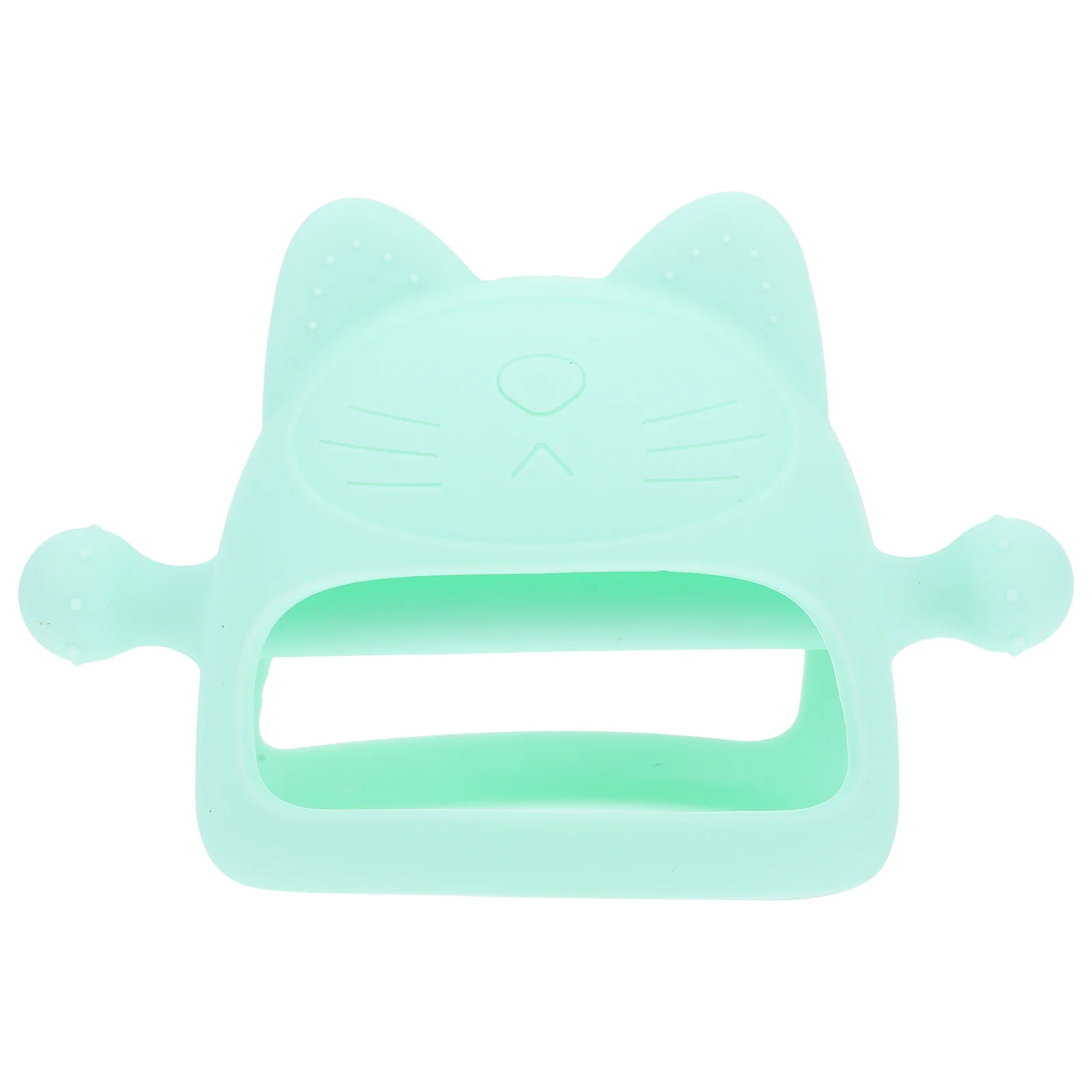 

Силиконовый детский прорезыватель, ручной успокаивающий жевательный рельеф, детская игрушка для прорезывания зубов, легкий портативный безопасный детский прорезыватель