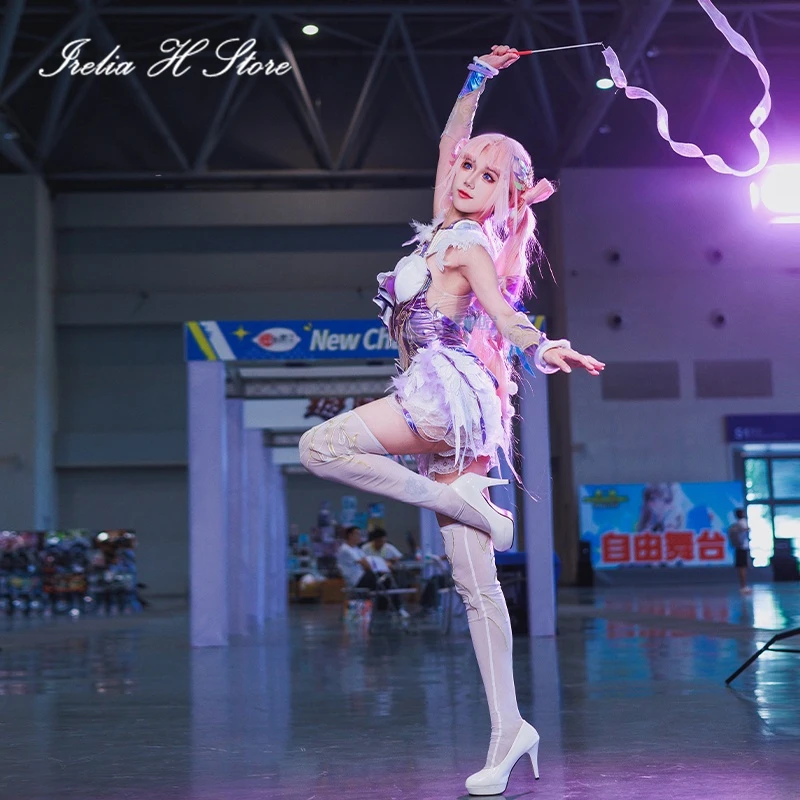 Irelia H Naraka 블레이드 포인트 지핑 코스프레 코스튬, 애니메이션 게임, 지핑 섹시 점프수트, 여성 할로윈 의상