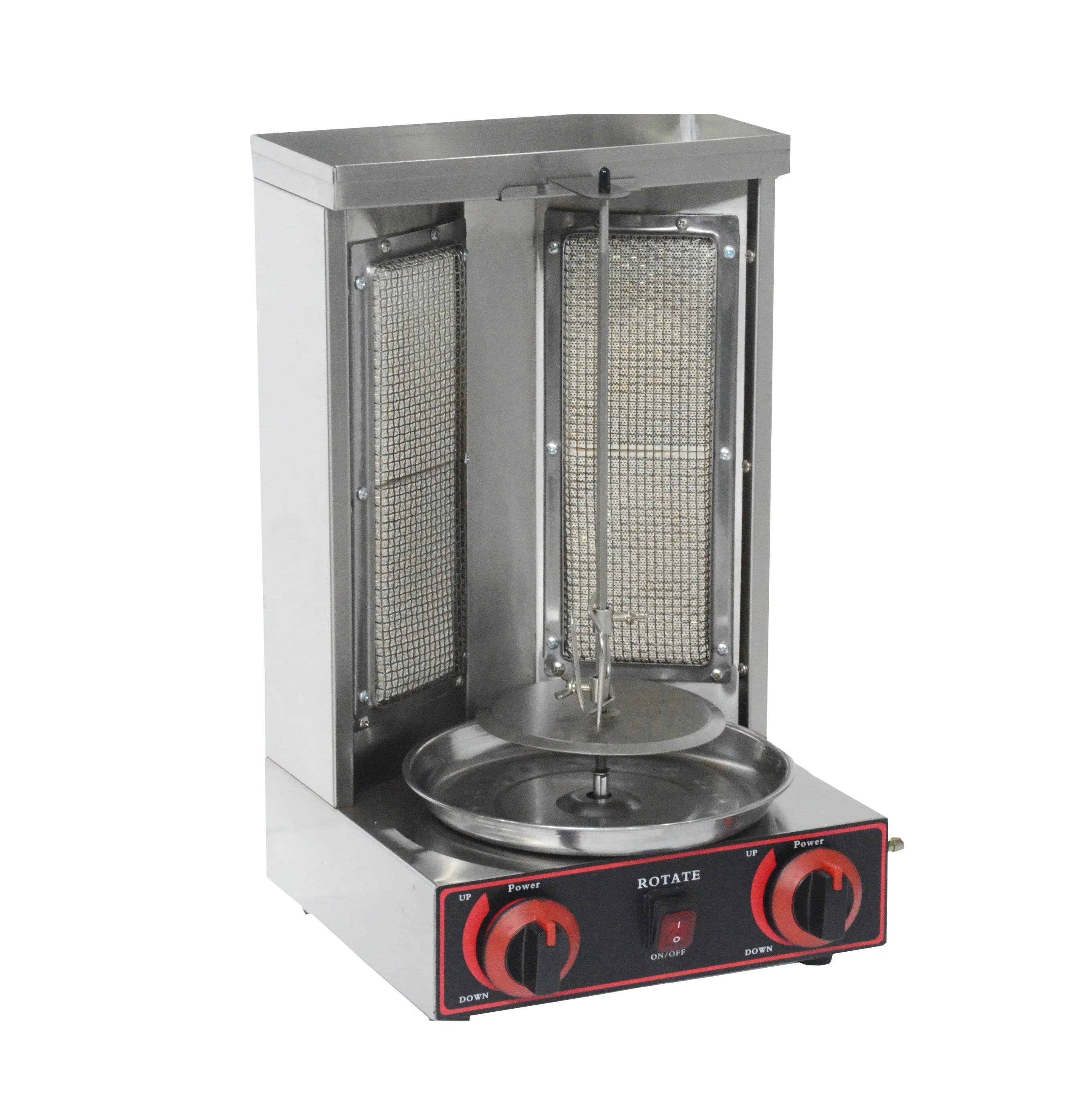 Factory Price JABS Kebab Machine Mini Shawarma Burner Gas 2 burner Grill Rotary Heating Doner Kebab Machine