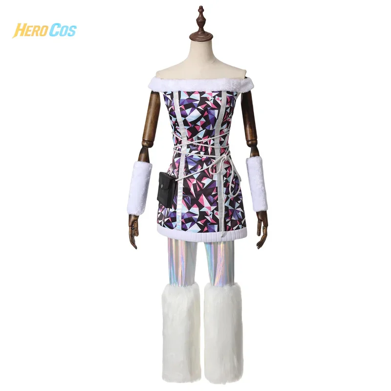 الوحش آبي Bominable تأثيري أنيمي المرأة أفخم فستان السراويل مجموعة كاملة اكسسوارات موحدة حفلة الهالوين الزي بطل كوس