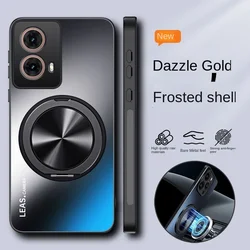 For Motorola Moto G84 G54 G34 G24 G14 Case Hard Matte With Ring Stand Magnetic Protective Back Cover For Moto G85 G84 G54 Shell