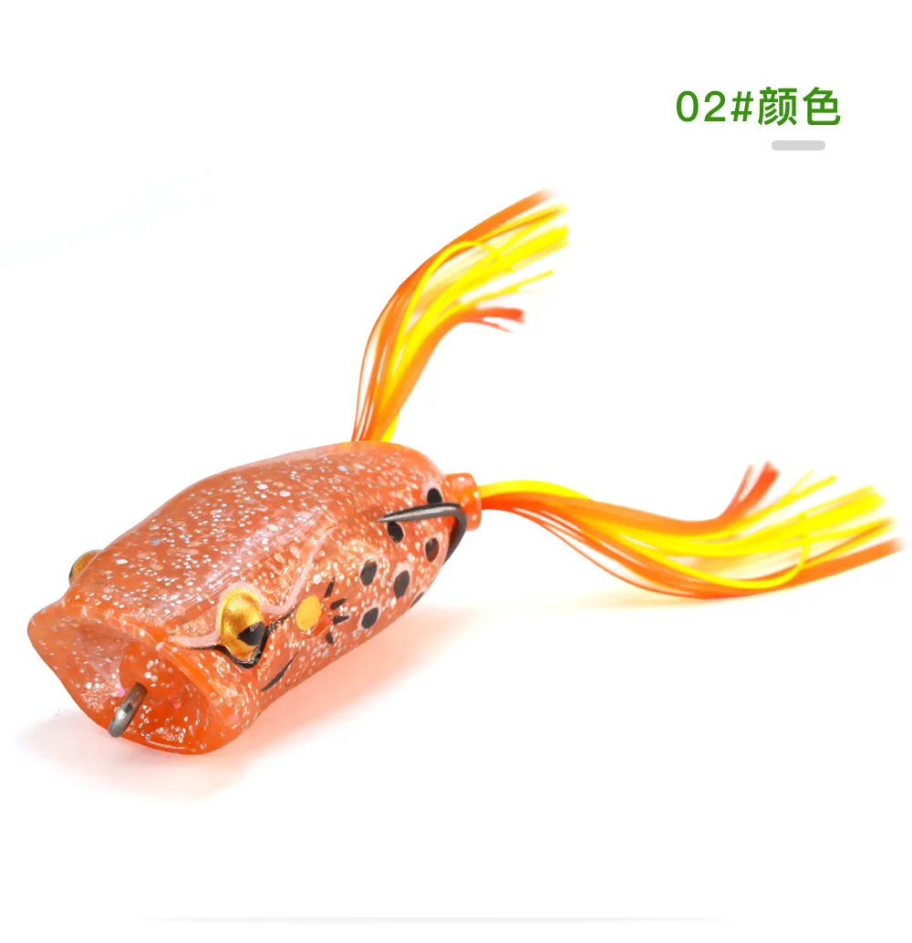 Angeln Locken Big Mouth Frosch 6cm 16g Ändern Frösche Künstliche Köder Weichen Köder Traktor Popper Fangen Snakeheafd fisch Bass – Detail 12