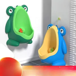 Children Urinal Cartoon Frog Toilet Kids Potty Stand Up Wall Mounted Toilet Seat Baby Pee Training Urinal for Boys