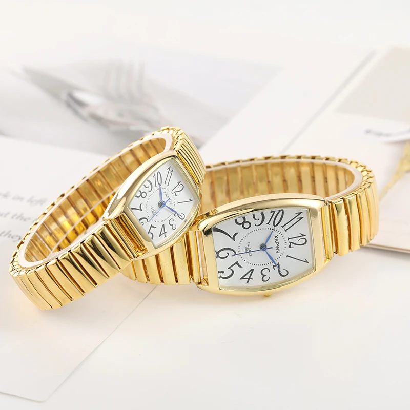 Arabisch groot digitaal tonvormig koppelhorloge Heren quartz vrijetijdshorloge voor middelbare leeftijd en ouderen Damesmode horloge Geschikt voor dagelijks gebruik