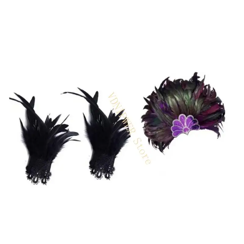 

Elastic Hairpiece With Matching Bracelet Wear Halloween D08E