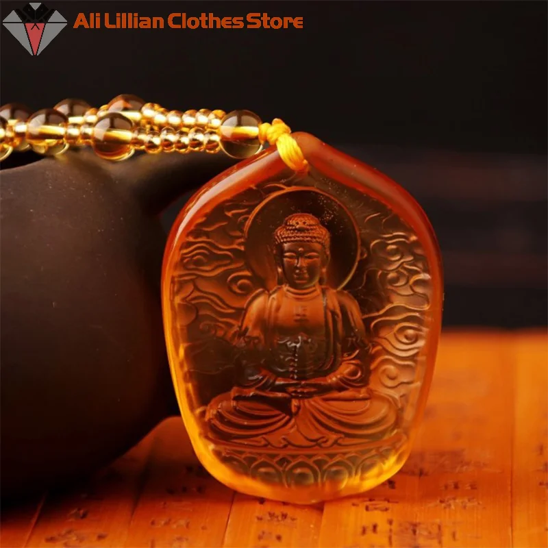 #.Handmade Necklace Nepal  Mala Stone Bead  Statue Pendant Necklace Statement  Lucky  Pendant Necklace