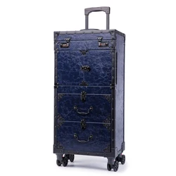 High Quality Hair Kit Toolbox Makeup Bag Suitcase Hair Stylist's Trolley Case Removable Universal Wheel Beauty Salon Luggage