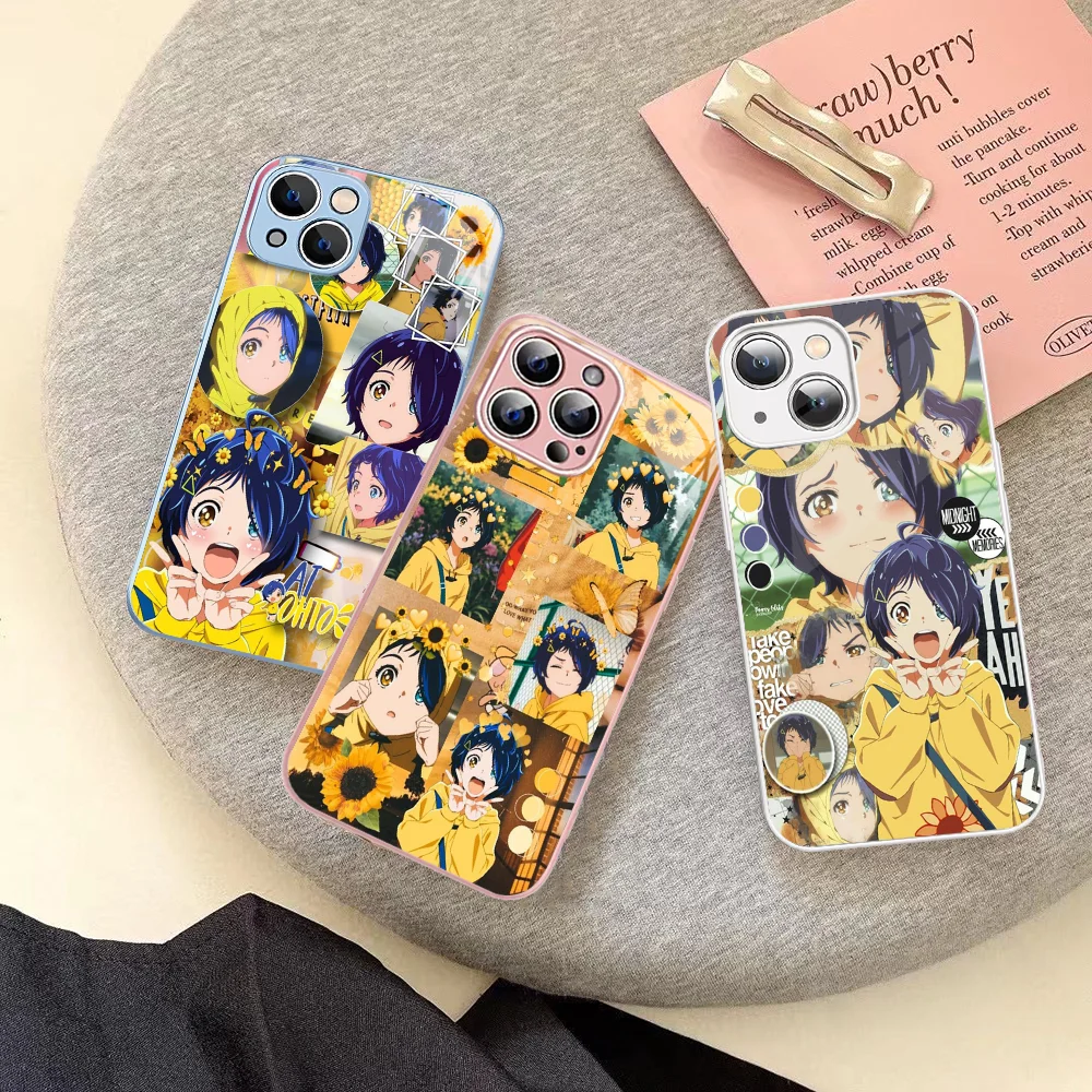 Wonder Egg Priority Phone Case Tempered Glass For iphone 14 13 12 11 Pro Mini XS MAX 14Plus X XS XR Fundas