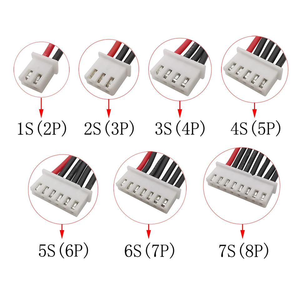 OliRC 5x Câble D’extension JST-XH 5S Pour Batterie Lipo – 22AWG Silicone, 20 Cm, Pour Chargeur RC