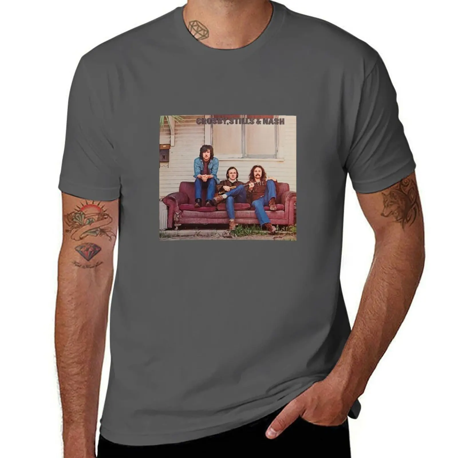 

Crosby, Stills & Nash - Crosby, Stills & Nash (1969) T-Shirt Large Size Breathable Tee