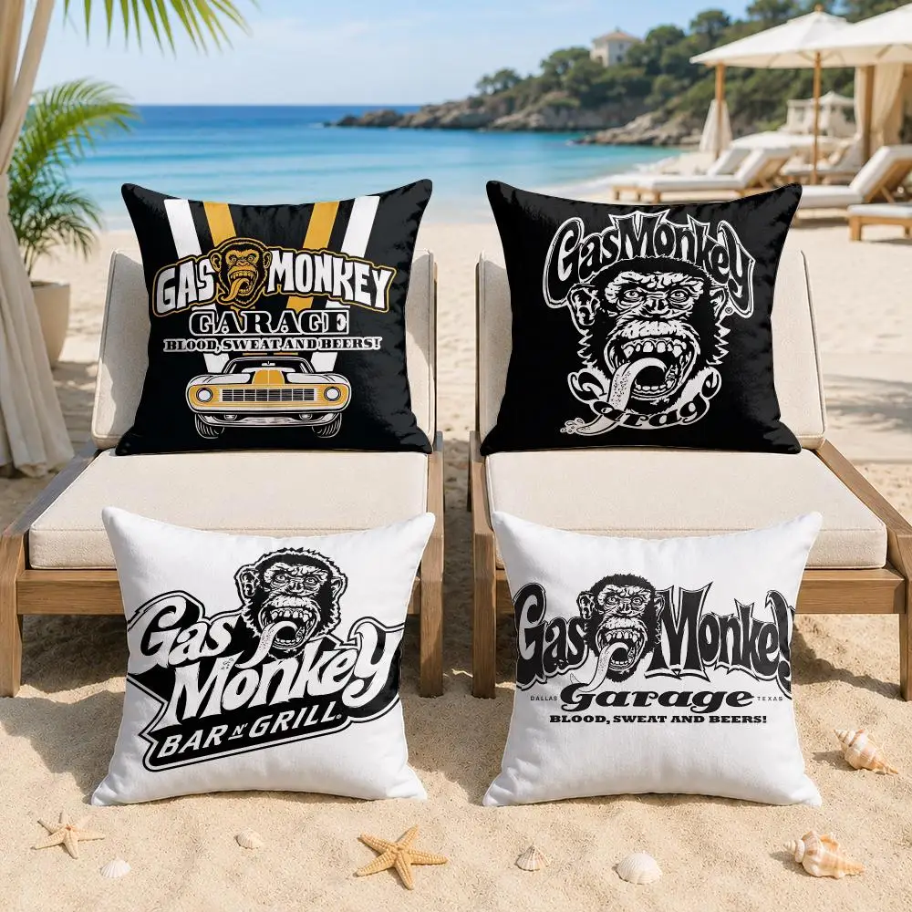 Gas Monkey Garage Cool Cushion Cover Silky Short Plush Invisible Zipper Dustproof Sofa Pillow Case For Home Decor