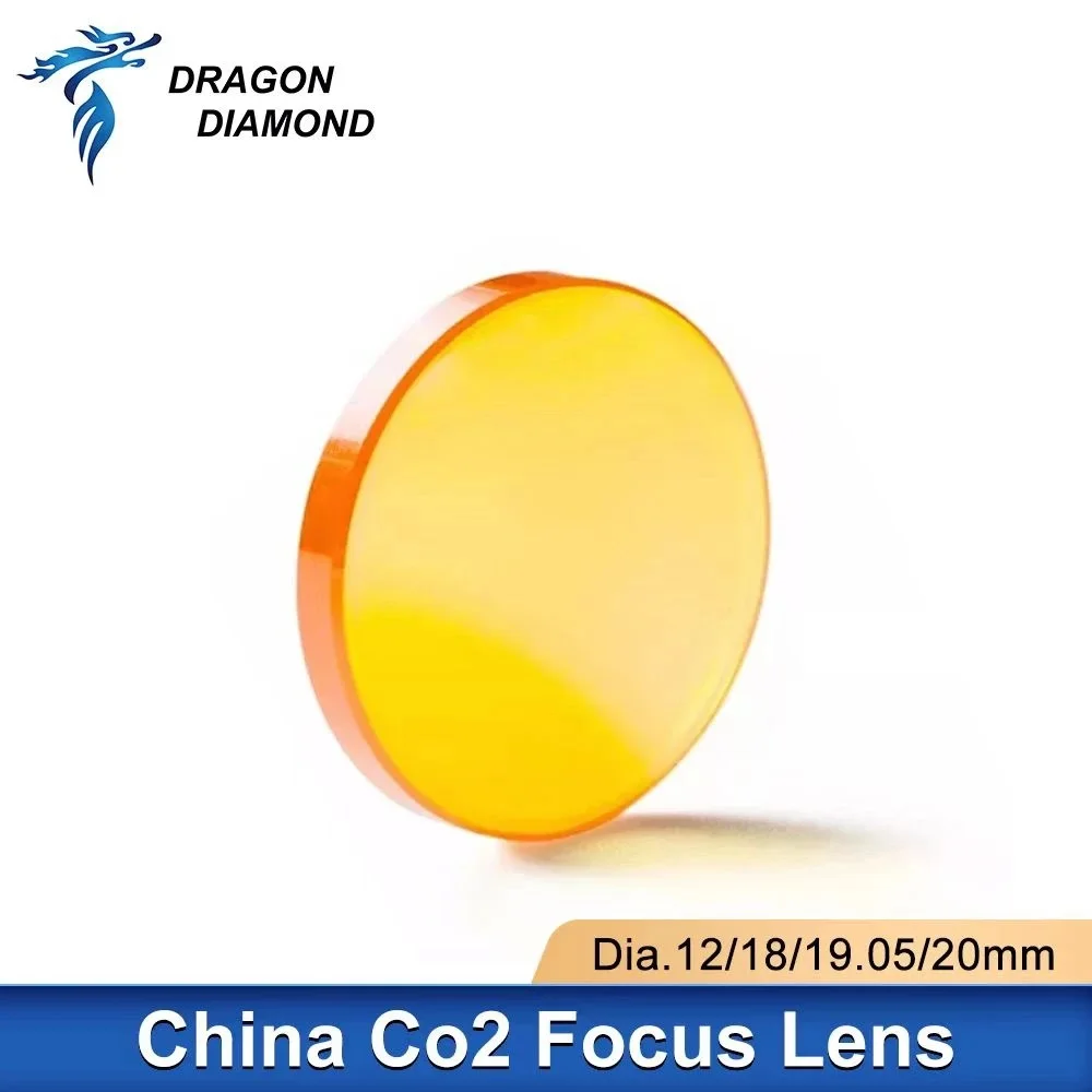 Co2 Focus Lens China PVD ZnSe Dia.12/18/19.05/20 mm FL38.1/50.8/63.5/76.2/101.6 mm For Laser Engraver Machine