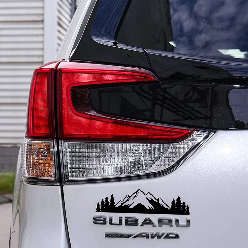 

Наклейки-декали с графикой деревьев и гор для Subaru Forester, виниловые наклейки с эмблемой на крышу автомобиля Outback Ascent Crossstrek