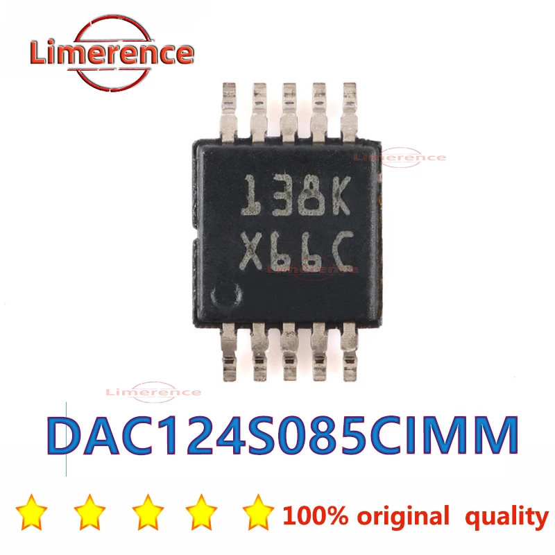 1PCS Original DAC124S085CIMM MSOP-10 Screen Printed X66C Data Acquisition Digital-to-analog Converter CIMMX/NOPB