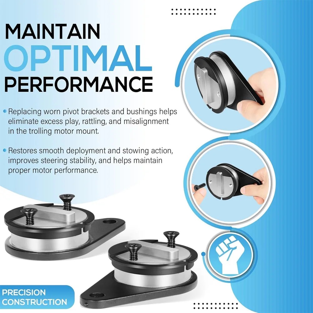 Rear Pivot Kit - Eliminates Noisy & Loose Bracket Issues for Minn Kota Ultrex/Fortrex Trolling Motors