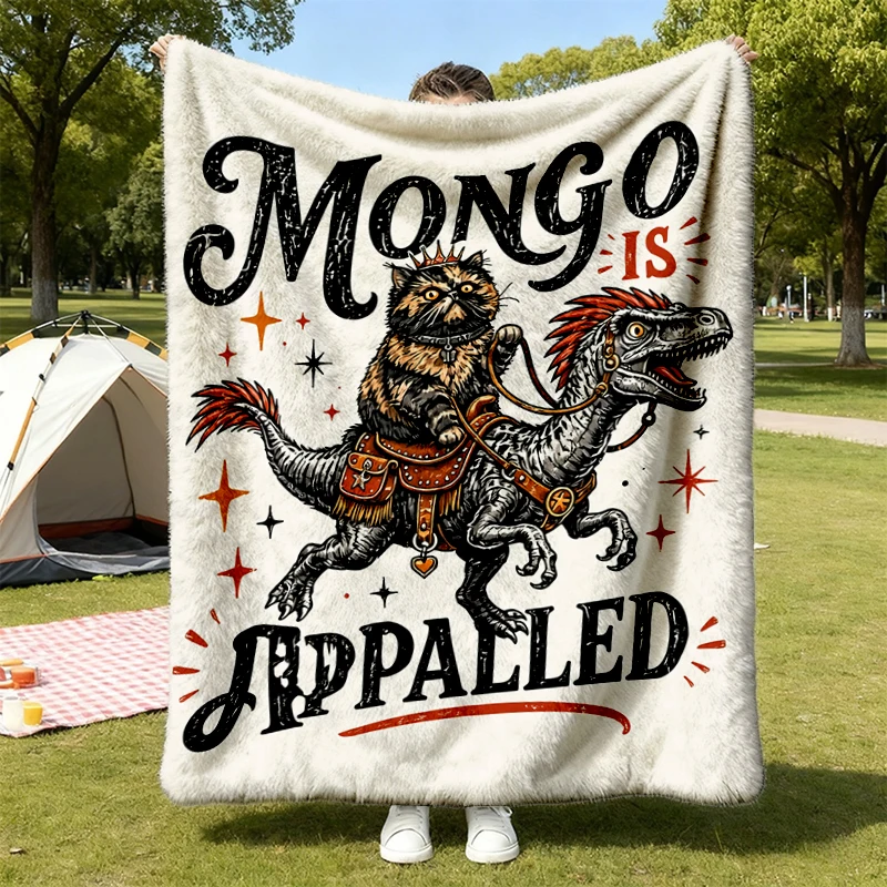 Mongo Is Appalled Flannel Blanket, Princess Donut Dungeon Crawler Carl Flannel Throw, LitRPG Fantasy Book Lover Gift