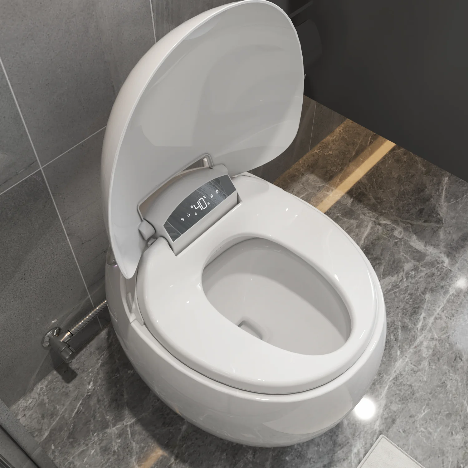 Nuovo di zecca originale WC con coperchio ribaltabile manuale WC intelligente sicuro con funzioni multiple WC intelligenti intelligenti per il bagno