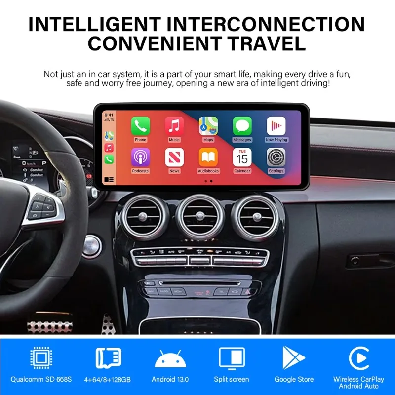

C Class Sedan W204 12.3 Inch Android Touch Screen Car Android Player Carplay Android Auto Car Dvd Player for Mercedes-benz Car