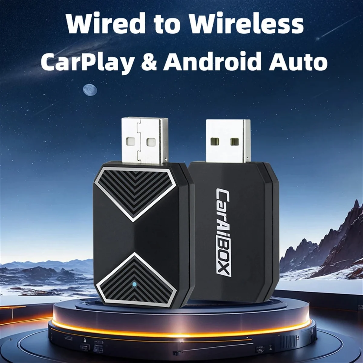 ABJG-Wireless CarPlay Auto Mini Box BT WiFi Wireless Carplay Dongle USB PlugPlay for