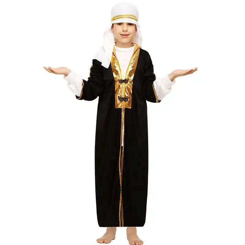 

New Children party Halloween aladdin costumes aladdin lamp genius dress adam prince fantasy Arab dress boy carnival dress