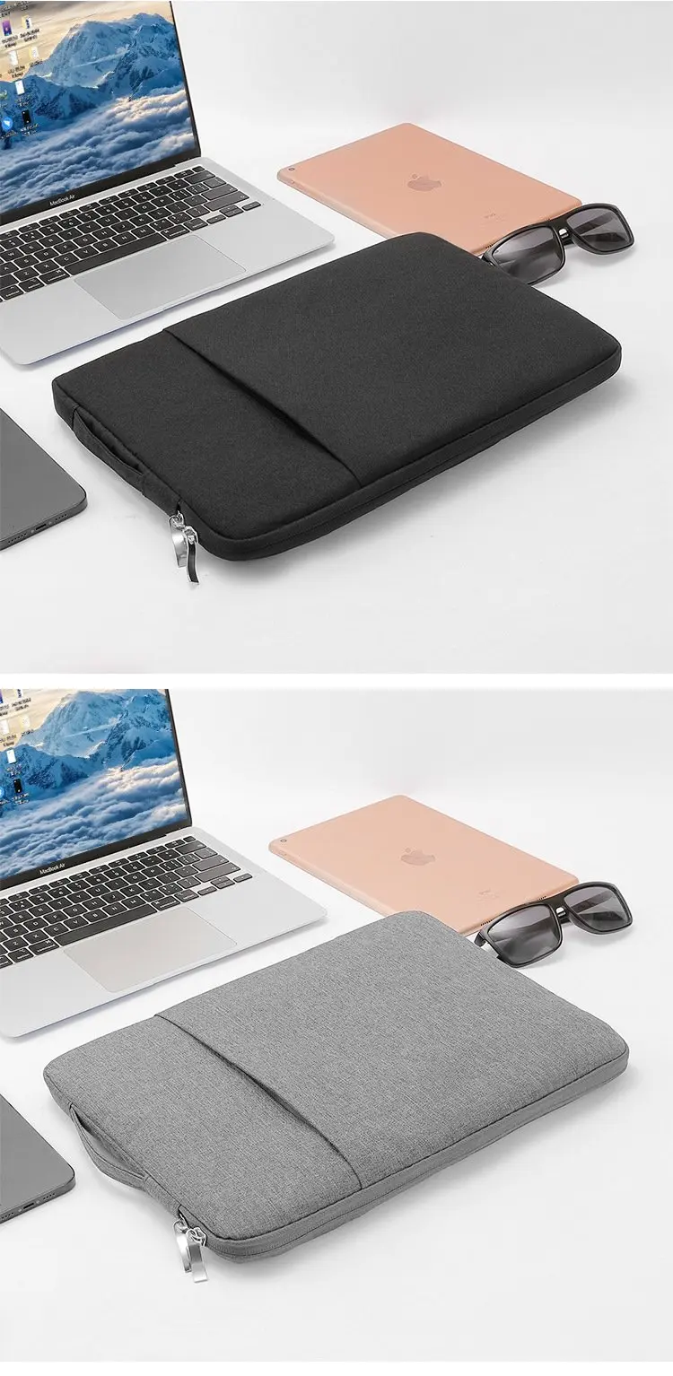 Laptop-Hülle 11-16 Zoll Oxford-Stoff Schutztasche für Notebook mit Fleecefutter – Detail 15