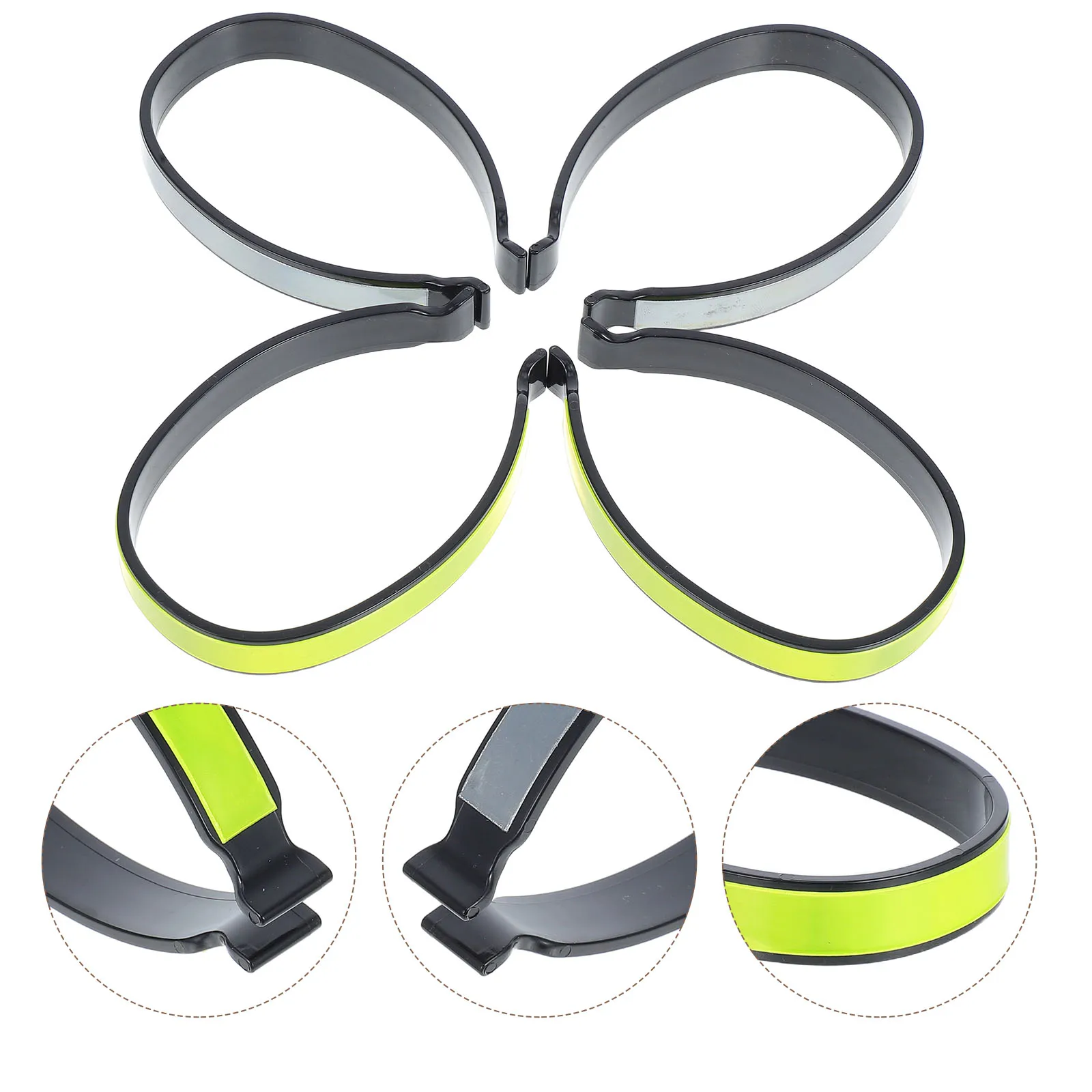 

4pcs Reflective Cycling Trouser Clip High Visibility Ankle Wraps For Night Safety Mountain Bike Accessories Outdoor Cycling Pant