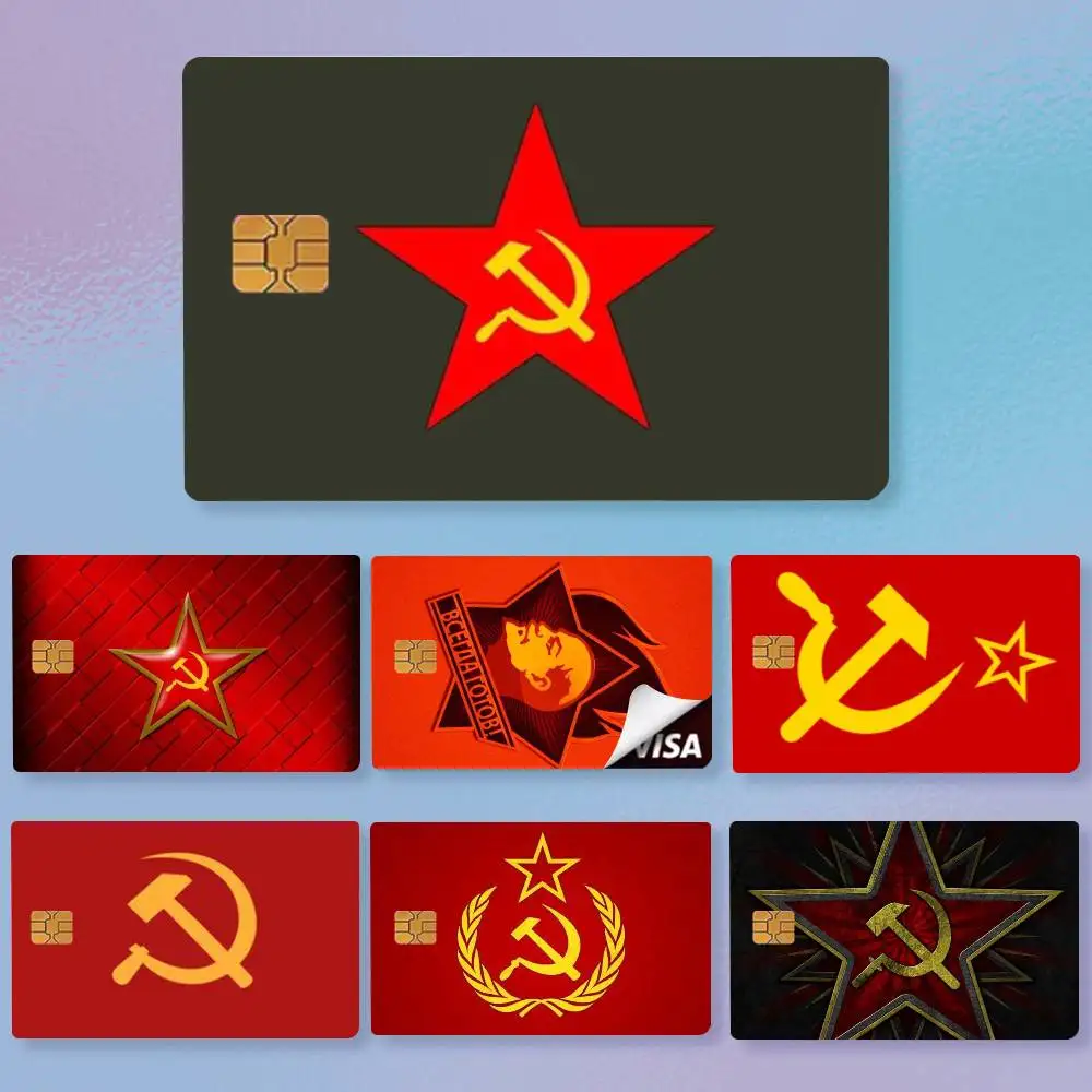 Red star Soviet Union USSR  Credit Card HD Stickers Premium matte film effectively prevents fingerprints and daily abrasion.
