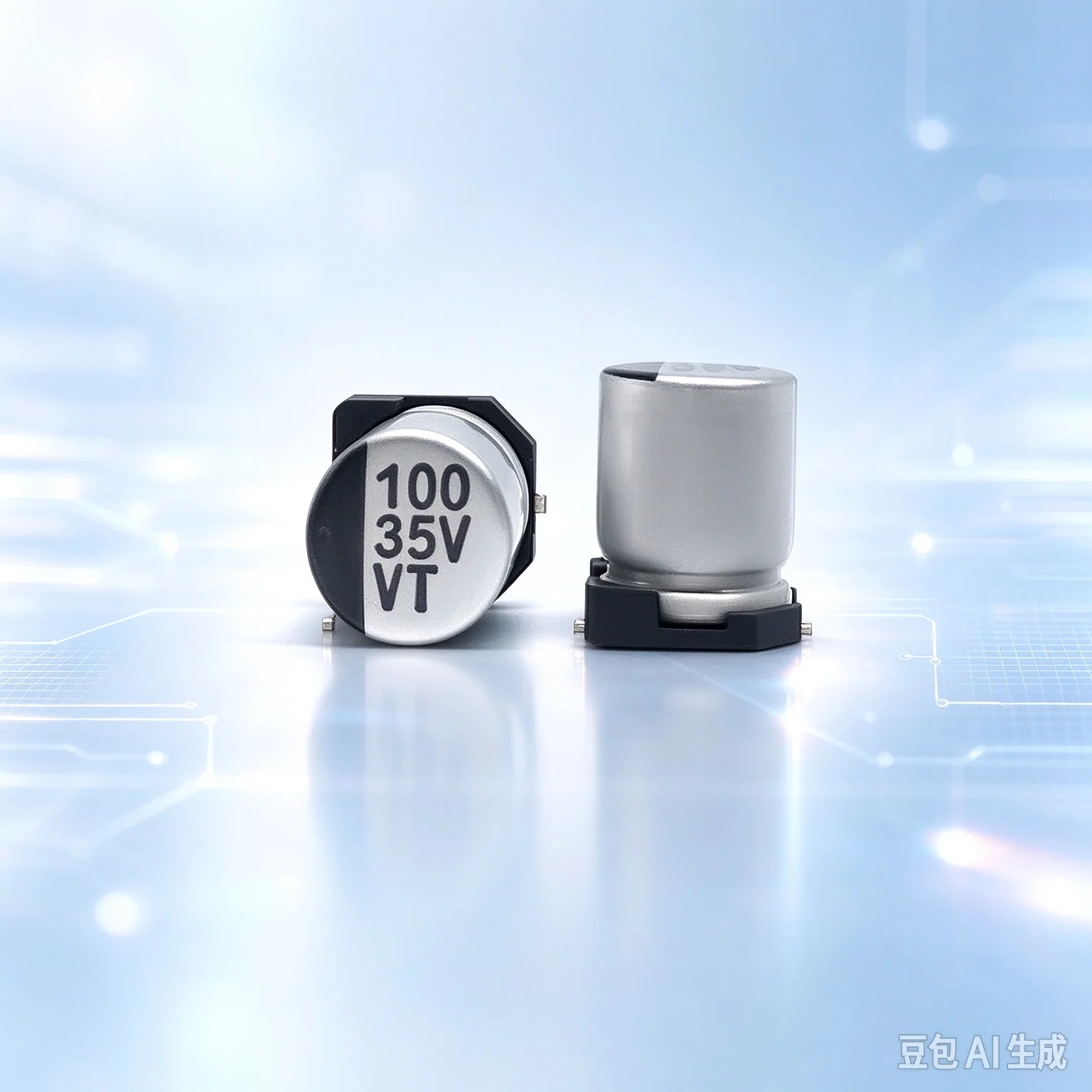 200pcs  Compact 35V 100UF 6.3*7.7MM SMD Capacitor for LED Power Supply