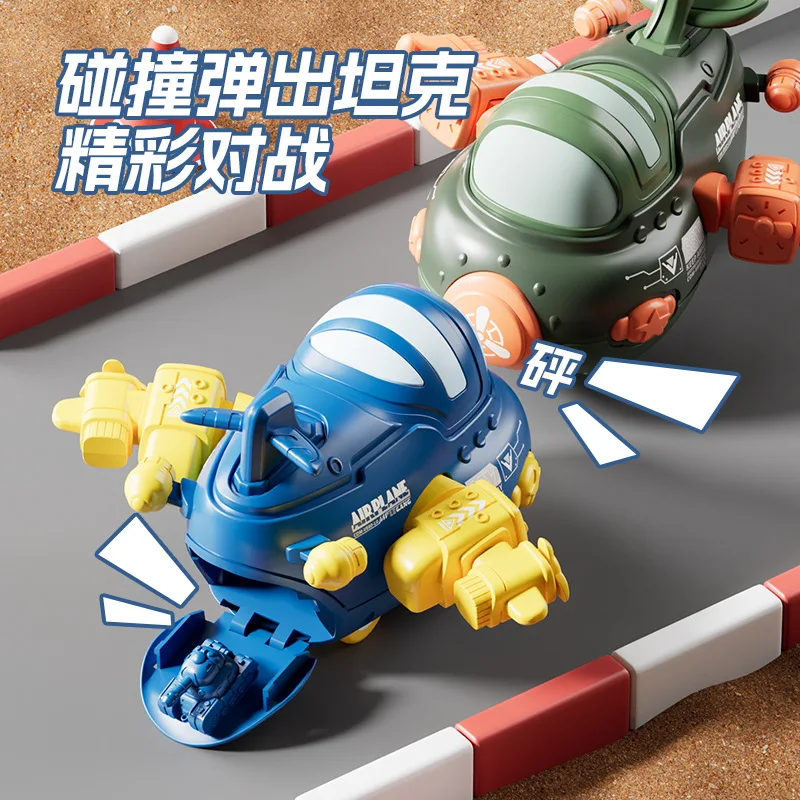 

Explosive impact aircraft pair impact inertia ejection aircraft toy car double interactive children's tank toy